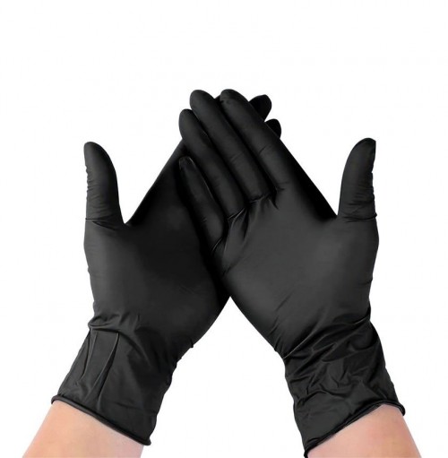 Black Nitrile Gloves Medium – 100 Pcs